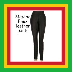MERONA FAUX LEATHER PANTS 🇪🇹BUY 1 GET 1 FREE EVERYTHING🇪🇹